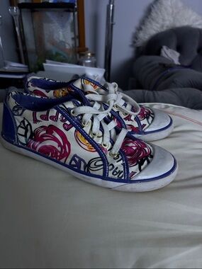Coach 1941 Bev Poppy Graffiti Floral Tennis Shoes RARE!